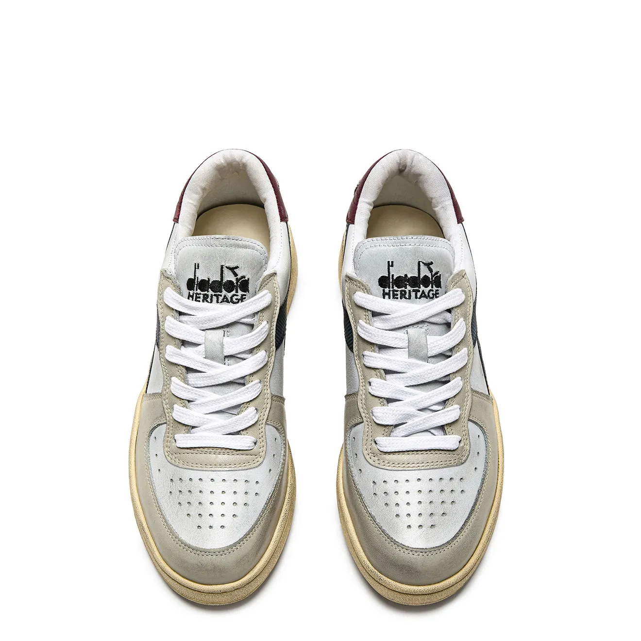 Diadora MI Basket Low Used Gray Pelican Kind Step Virtual Step