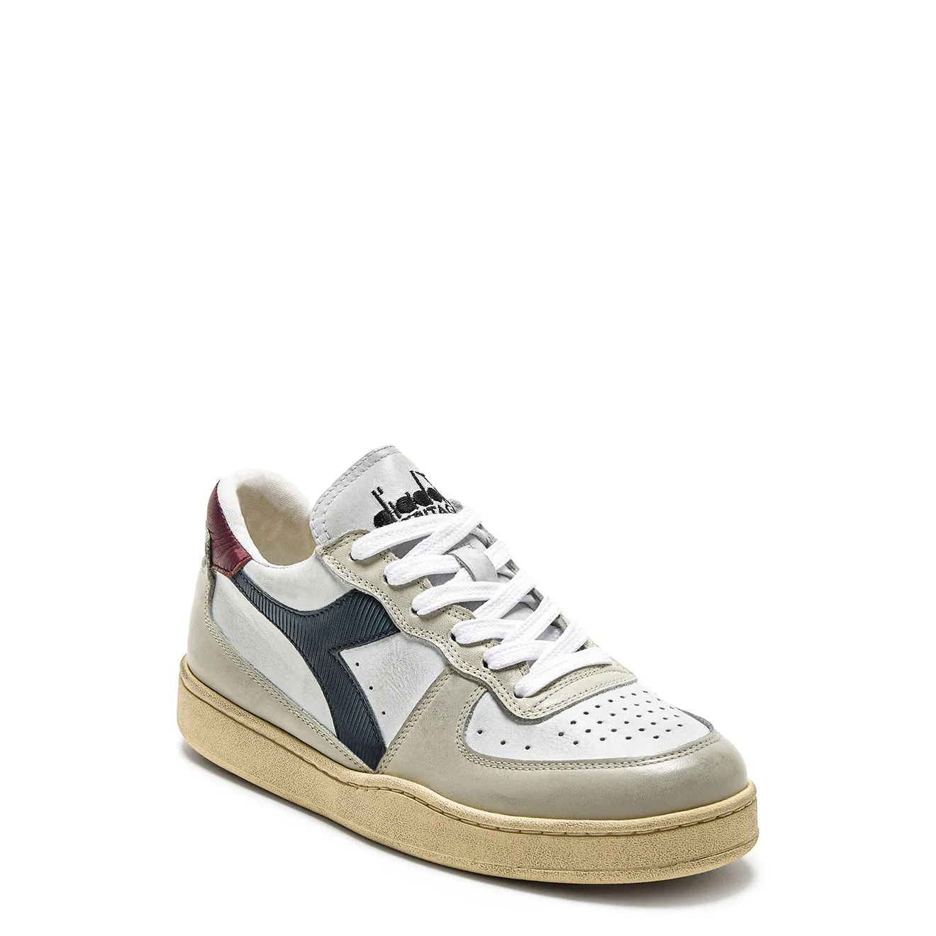 Anti Slip Outsole Youth Fresh Diadora MI Basket Low Used Gray Pelican