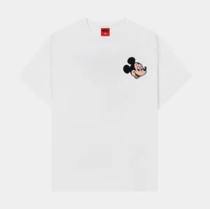 Easy Care Material Easy Wear Style Disney Mickey and Friends By Shoe Palace Disney Characters Mens Short Sleeve Shirt (White/Red)