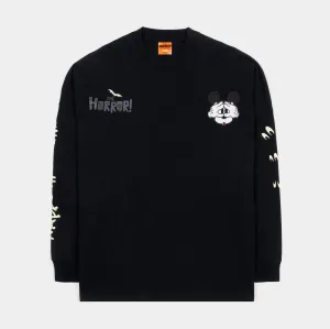 Breathable Comfort Disney Mickey and Friends By Shoe Palace The Halloween Mens Long Sleeve Shirt (Black/Yellow)
