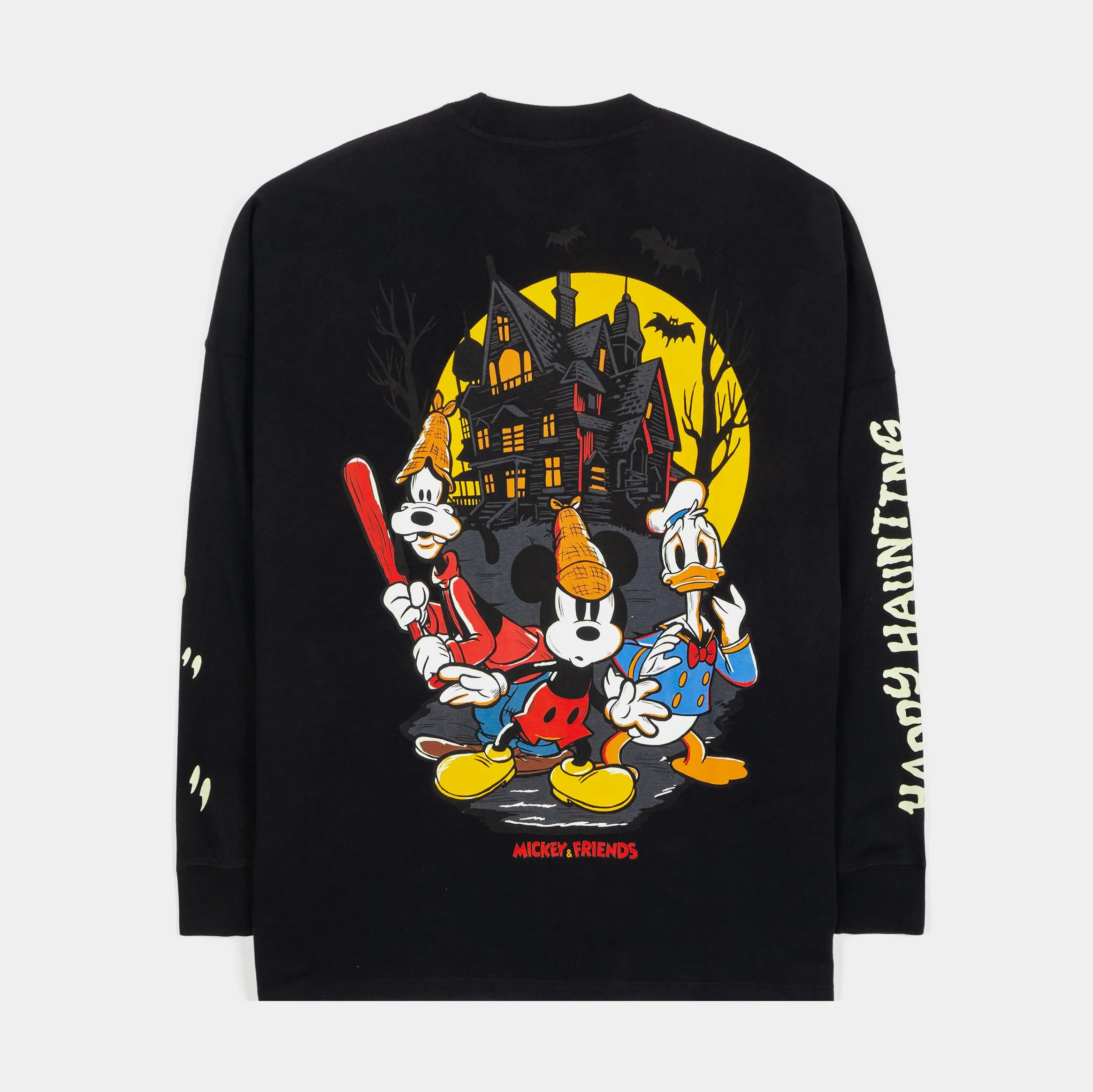 Disney Mickey and Friends By Shoe Palace The Halloween Mens Long Sleeve Shirt (Black/Yellow) Affordable Fashion All Season Wear