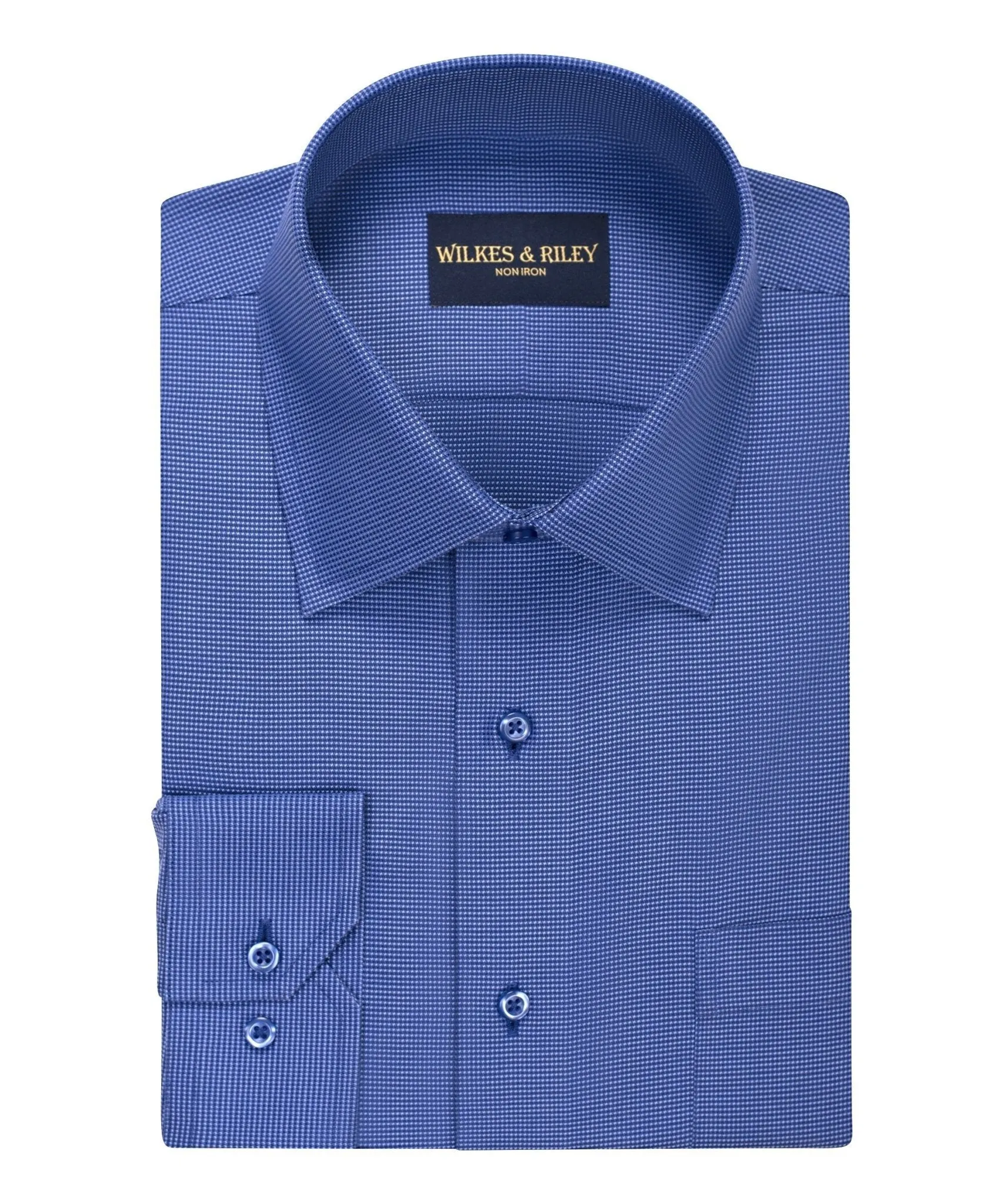 Dk Royal Non-Iron Queens Oxford Dress Shirt - Spread Collar Workwear Style Breathable Layer