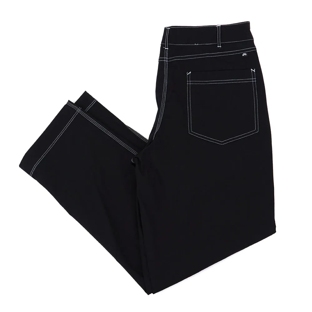 Basic Style BreathableLining Double-Knee Skate Pants (Black) (S )