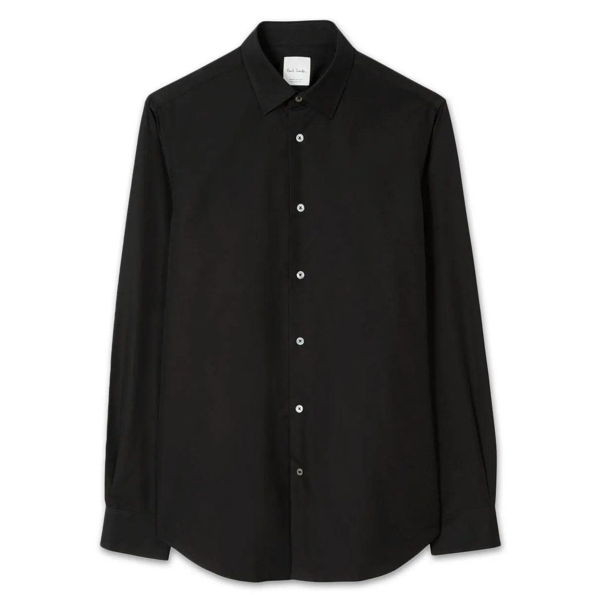 Paul Smith - Tailored Fit 'Artist Stripe' Cuff Shirt in Black Checkered Style Holiday Outfit