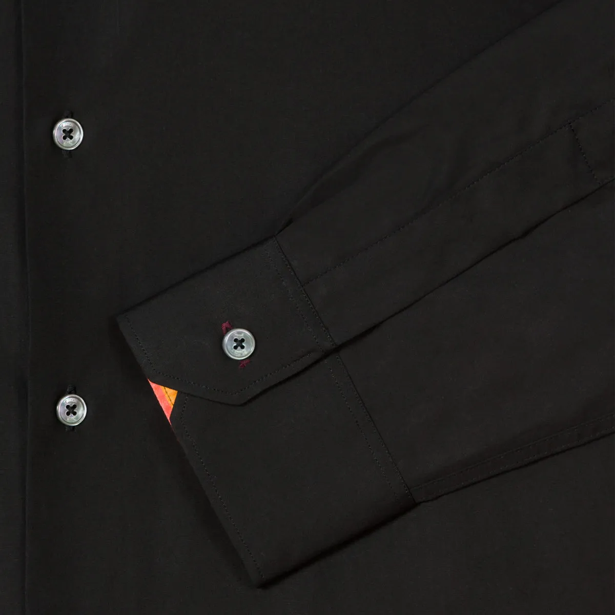 Paul Smith - Tailored Fit 'Artist Stripe' Cuff Shirt in Black Functional Pocket