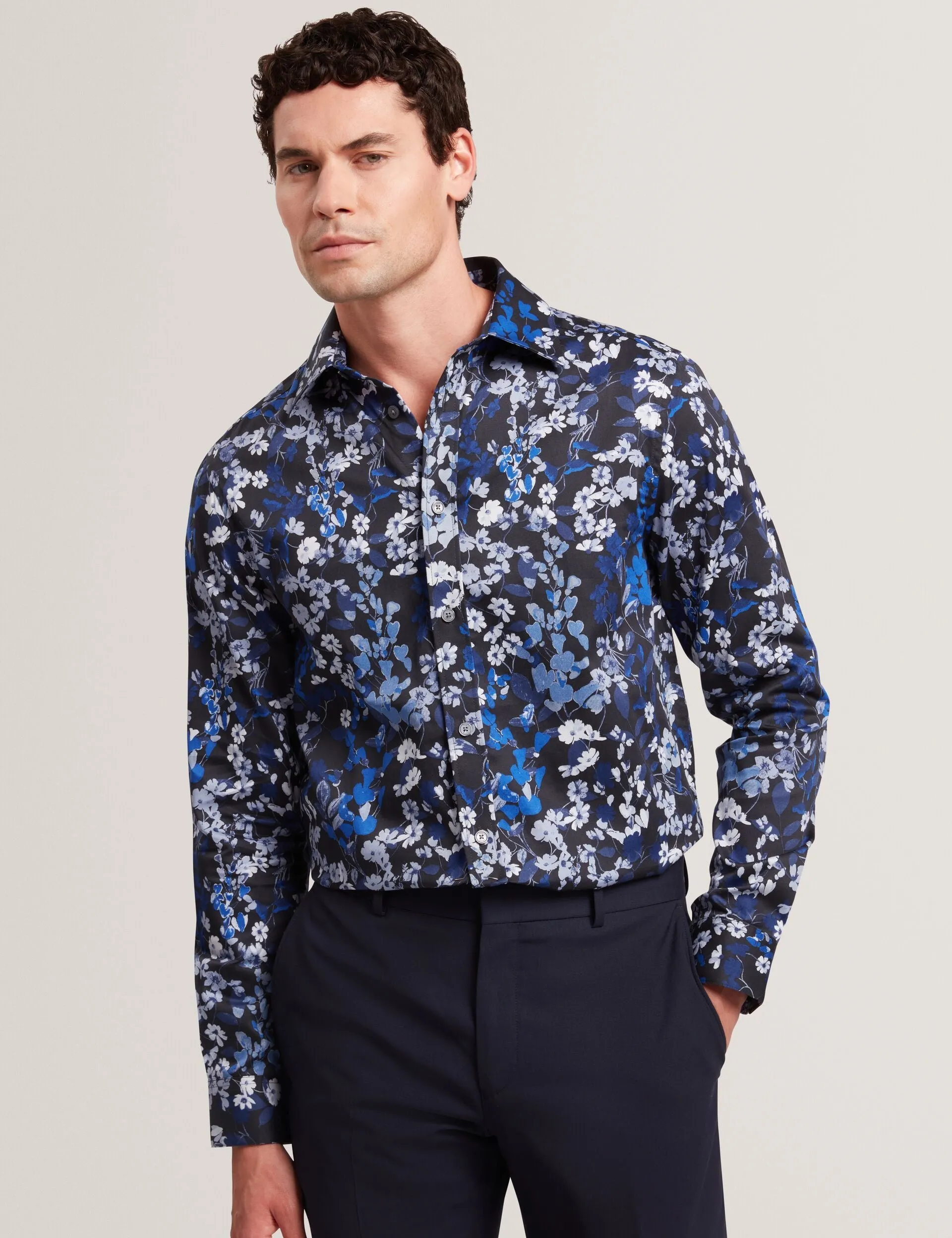 HOLIWAY | NAVY Quick Release Placket Slim Silhouette