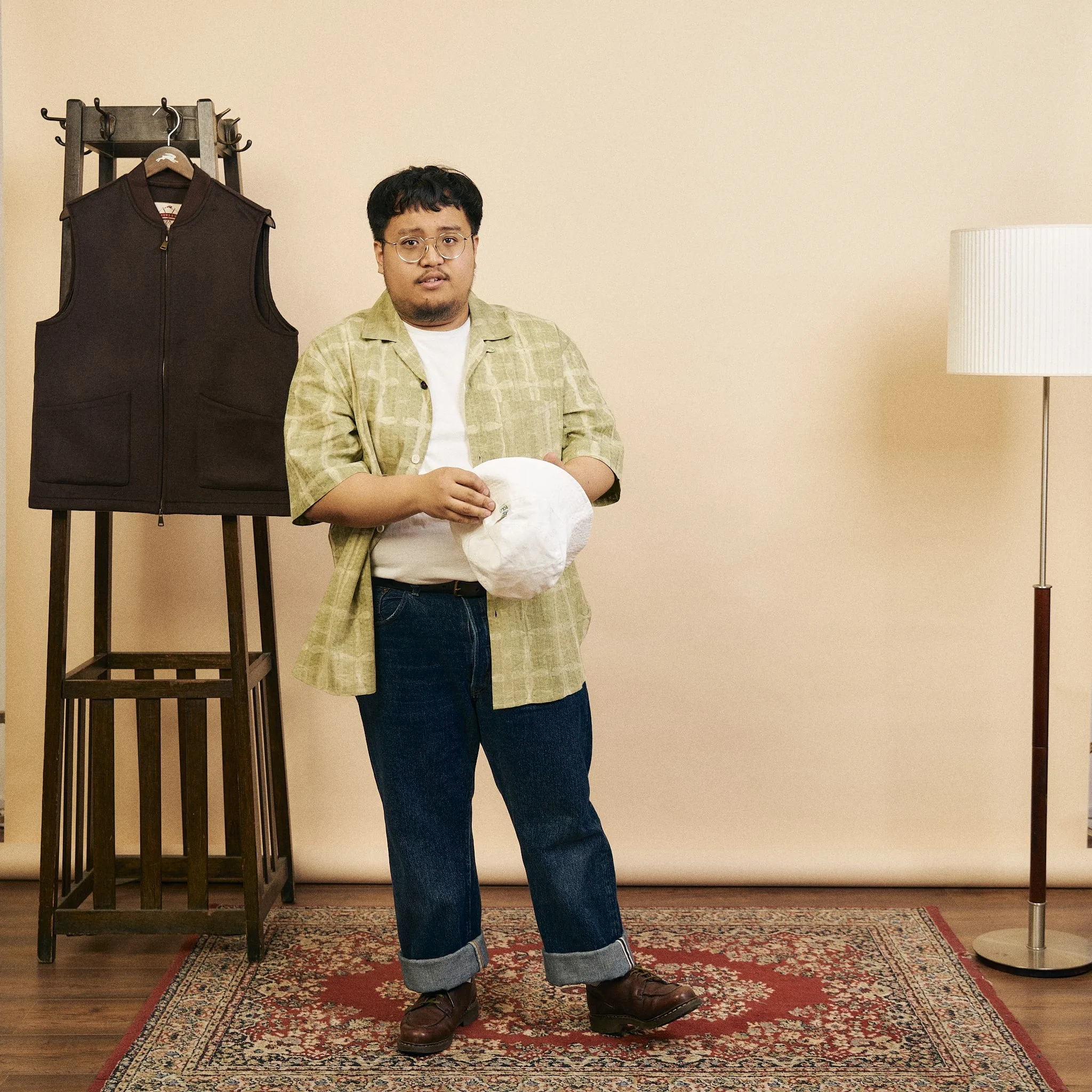 Ronen Short Sleeve Shirt - Shibori Mint Youth fashion