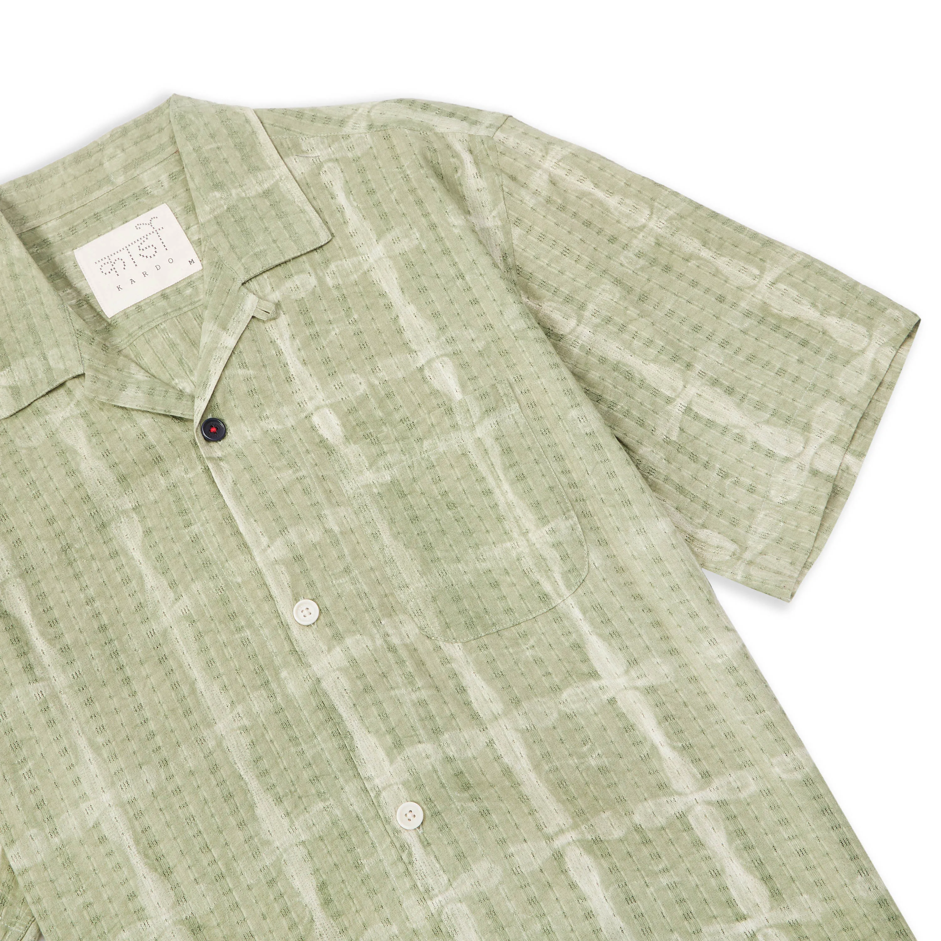 Ronen Short Sleeve Shirt - Shibori Mint vacation wear