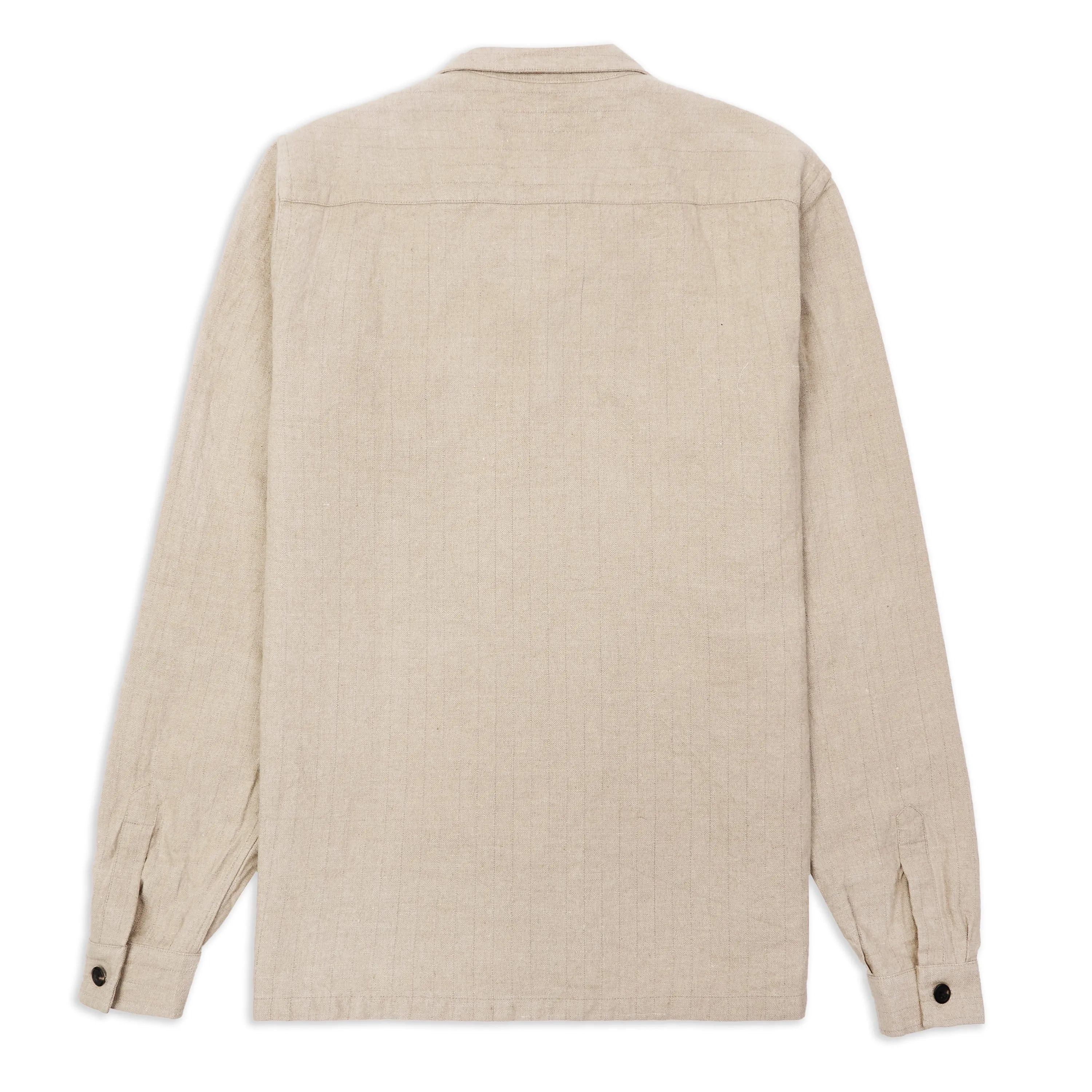 All Purpose Weave Design Blok Hemp Linen Shirt - Salvia