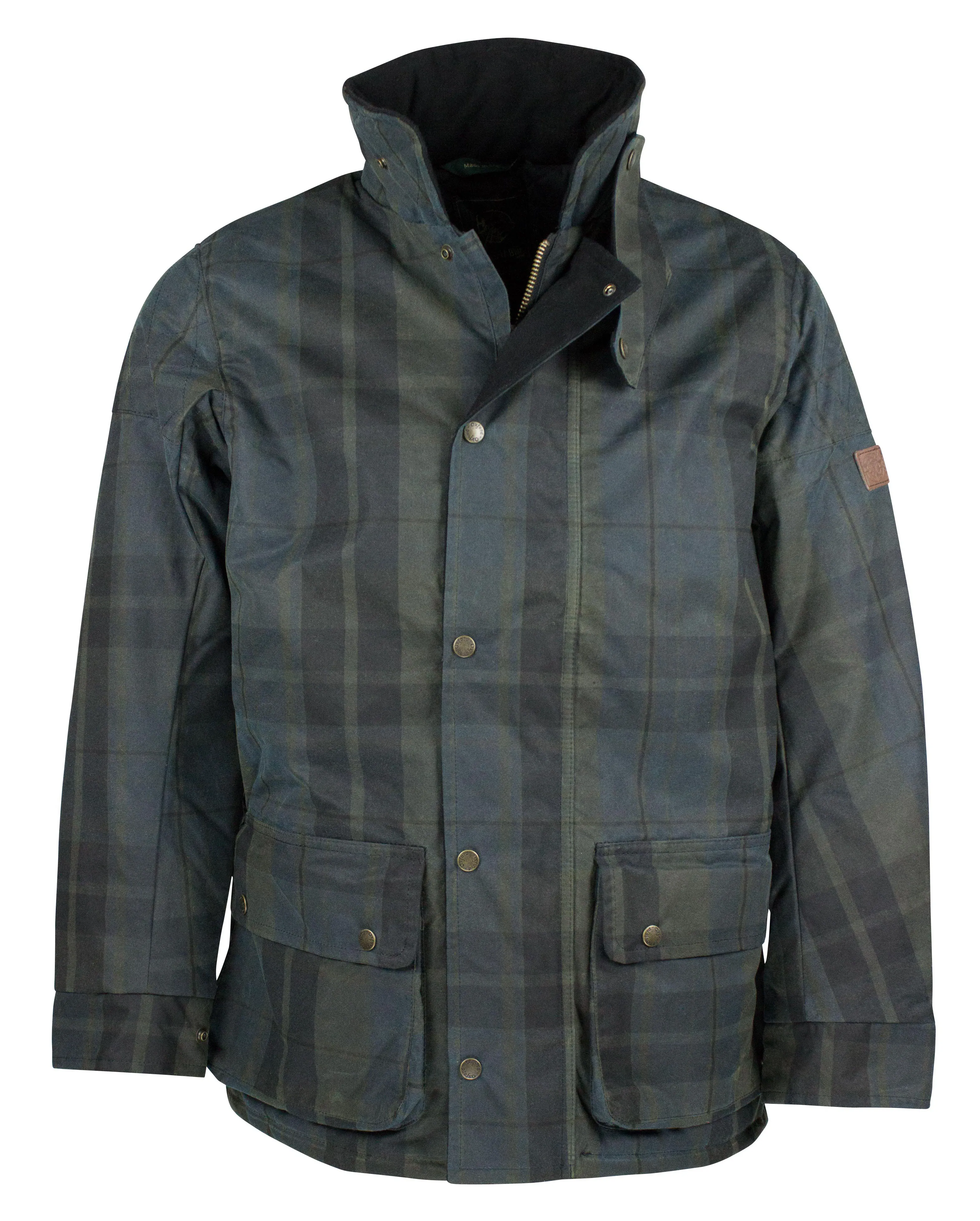 Soft Fabric W209 - Men's Chelsea Padded Tartan Wax Coat - DUNDEE