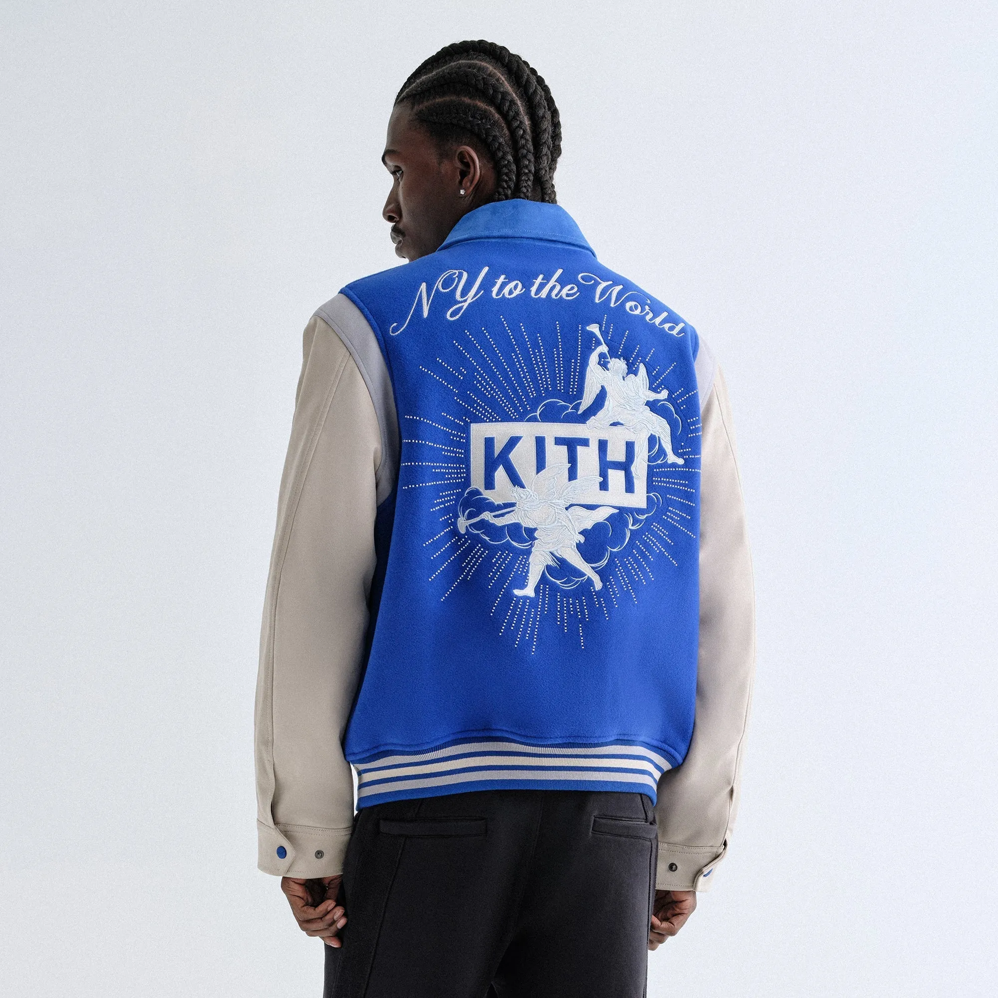 Ripstop Fabric Technology Kith Wool & Microsuede Varsity Jacket - Cyclone