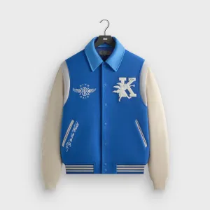Kith Wool & Microsuede Varsity Jacket - Cyclone High Collar Windguard