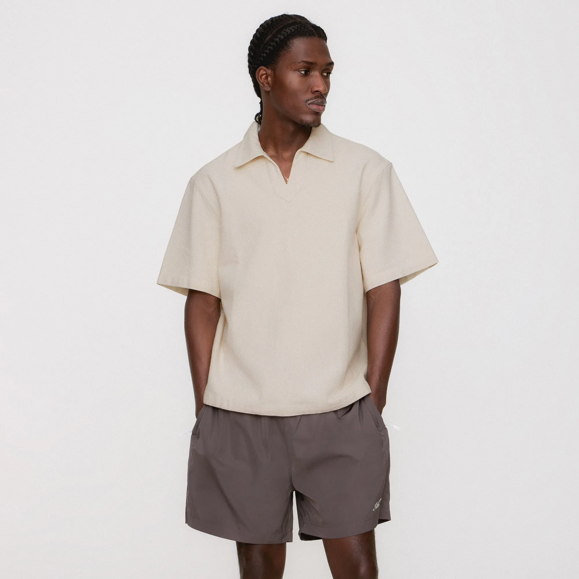 ZipperedSecurity embroidery work Kith Transitional Active Short - Thunder