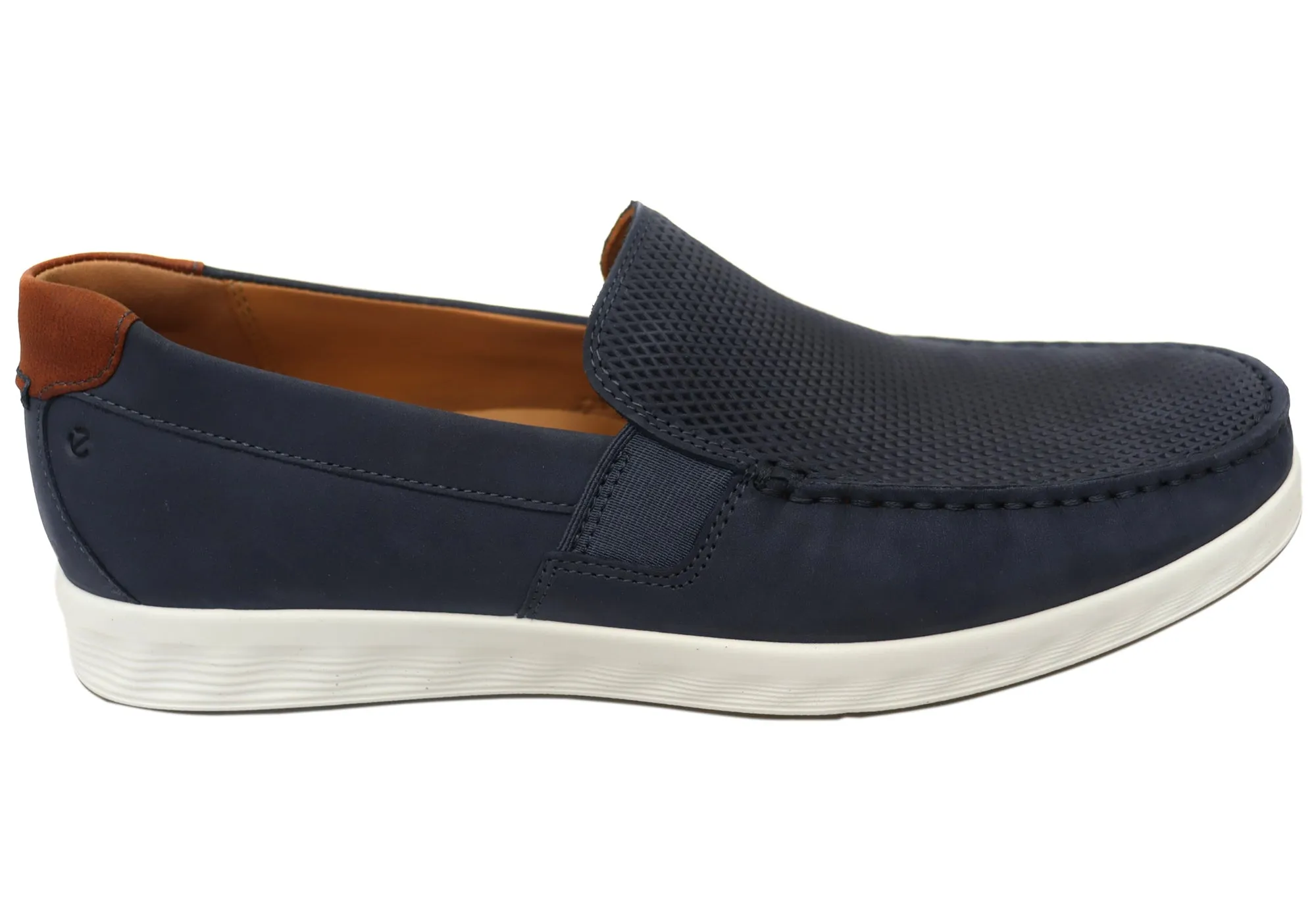 Hold Step ECCO S Lite Moc Mens Nubuck Leather Moccasin Loafers