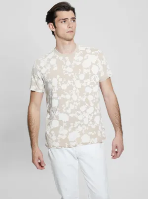 Eco Beige Floral Burnout T-Shirt Award-winning Cozy Waistband
