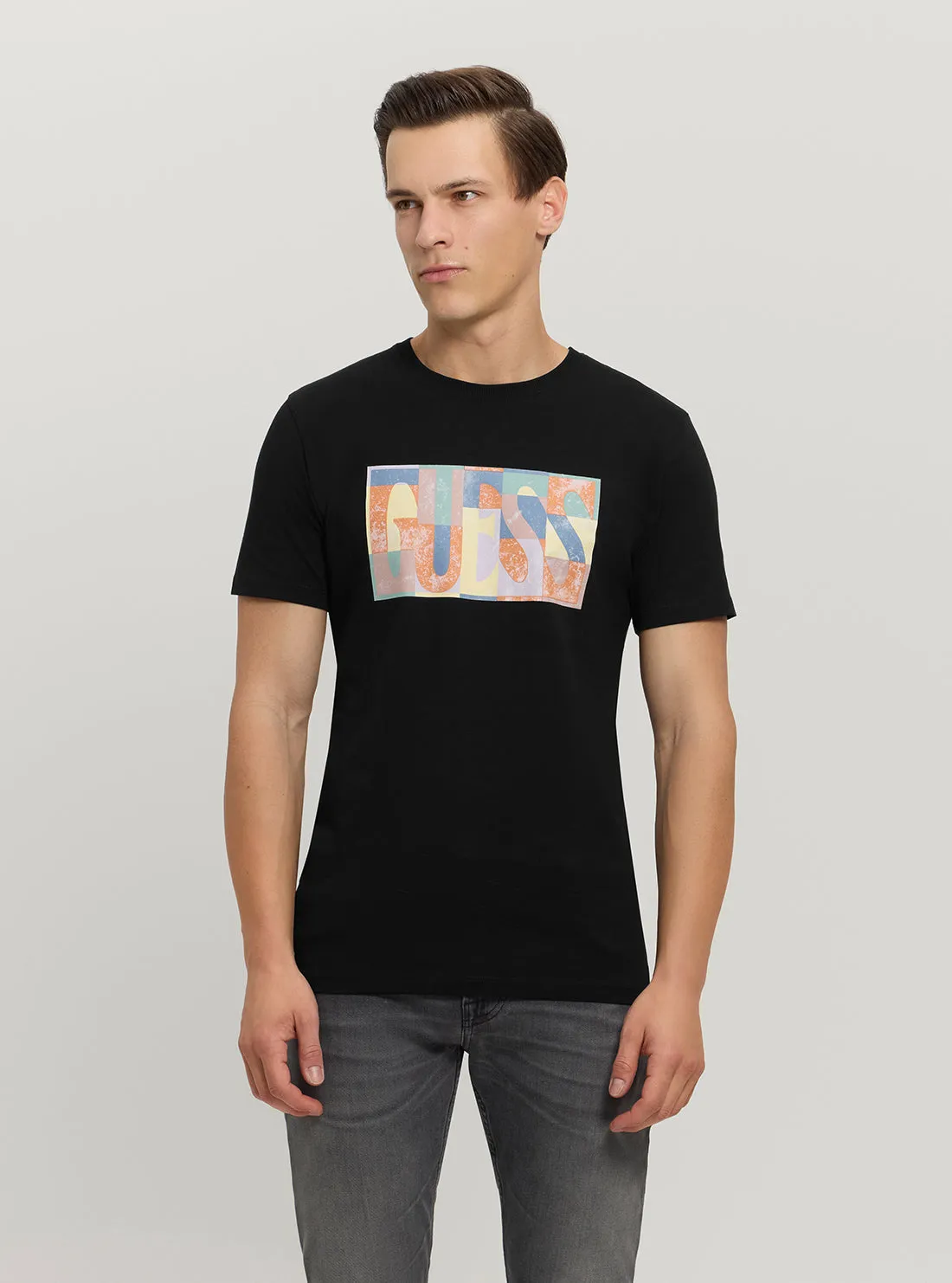 Sport Fit Eco Black Logo Mosaic T-Shirt