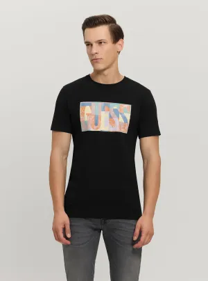 sporty wear Eco Black Logo Mosaic T-Shirt