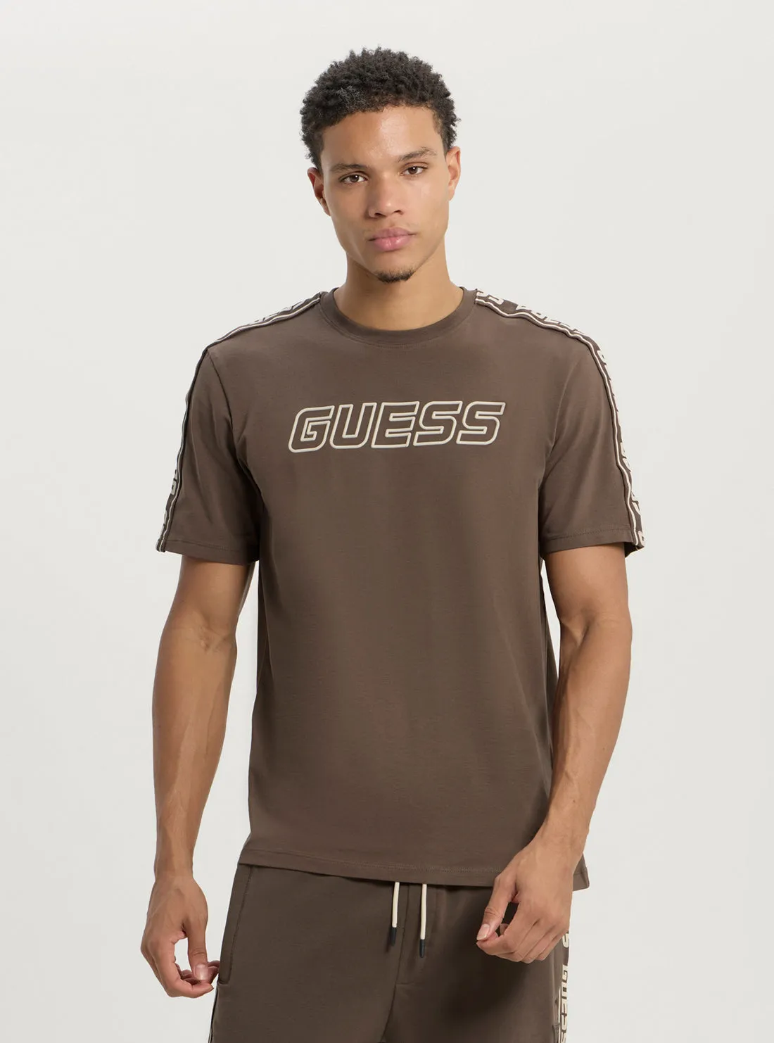 Eco Brown Arlo Short Sleeve T-Shirt Casual Performance Fit Relaxed Waist