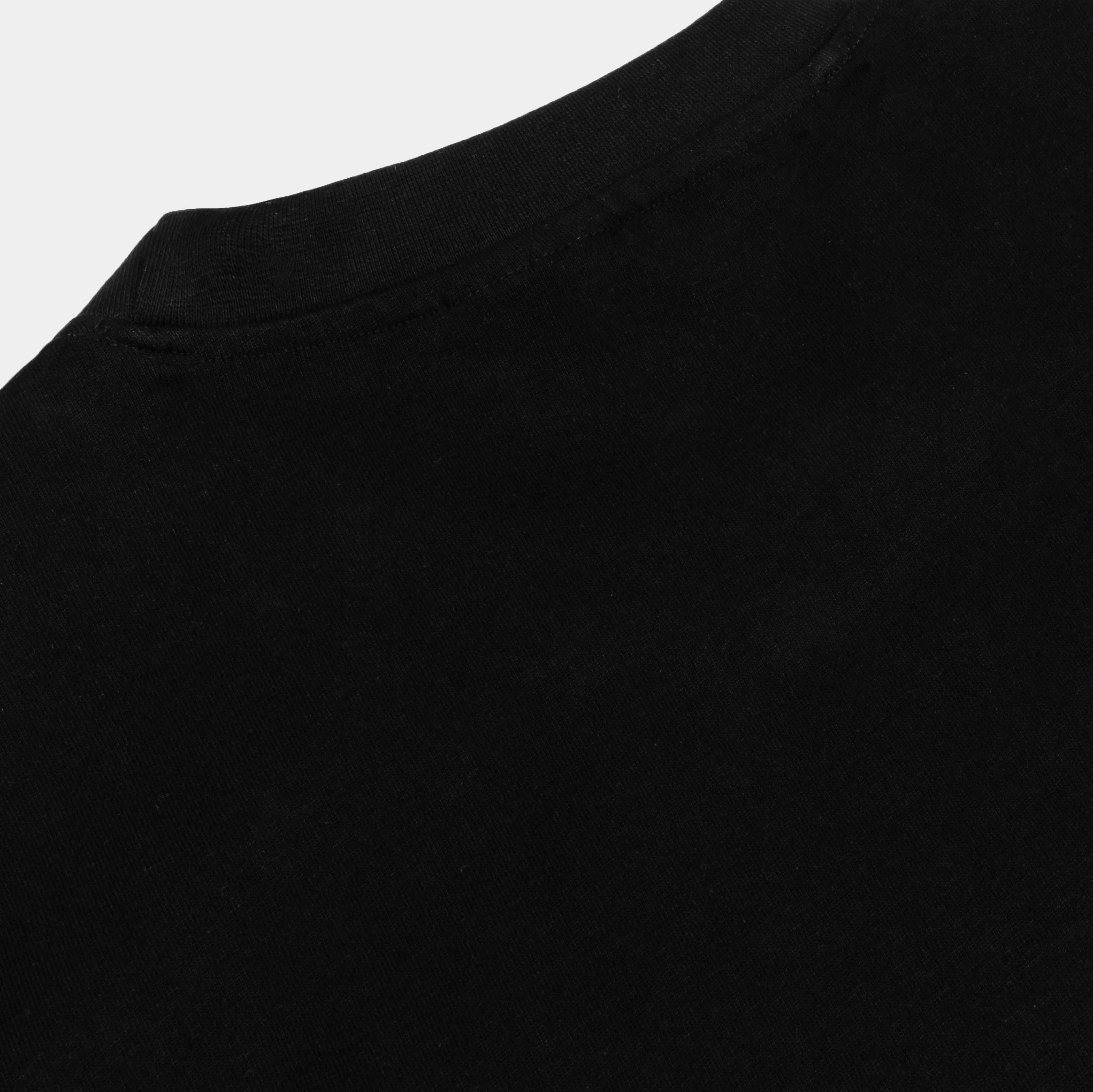 Casual All-Day ComfortFirst Cropped Tee Mens Short Sleeve Shirt (Black)