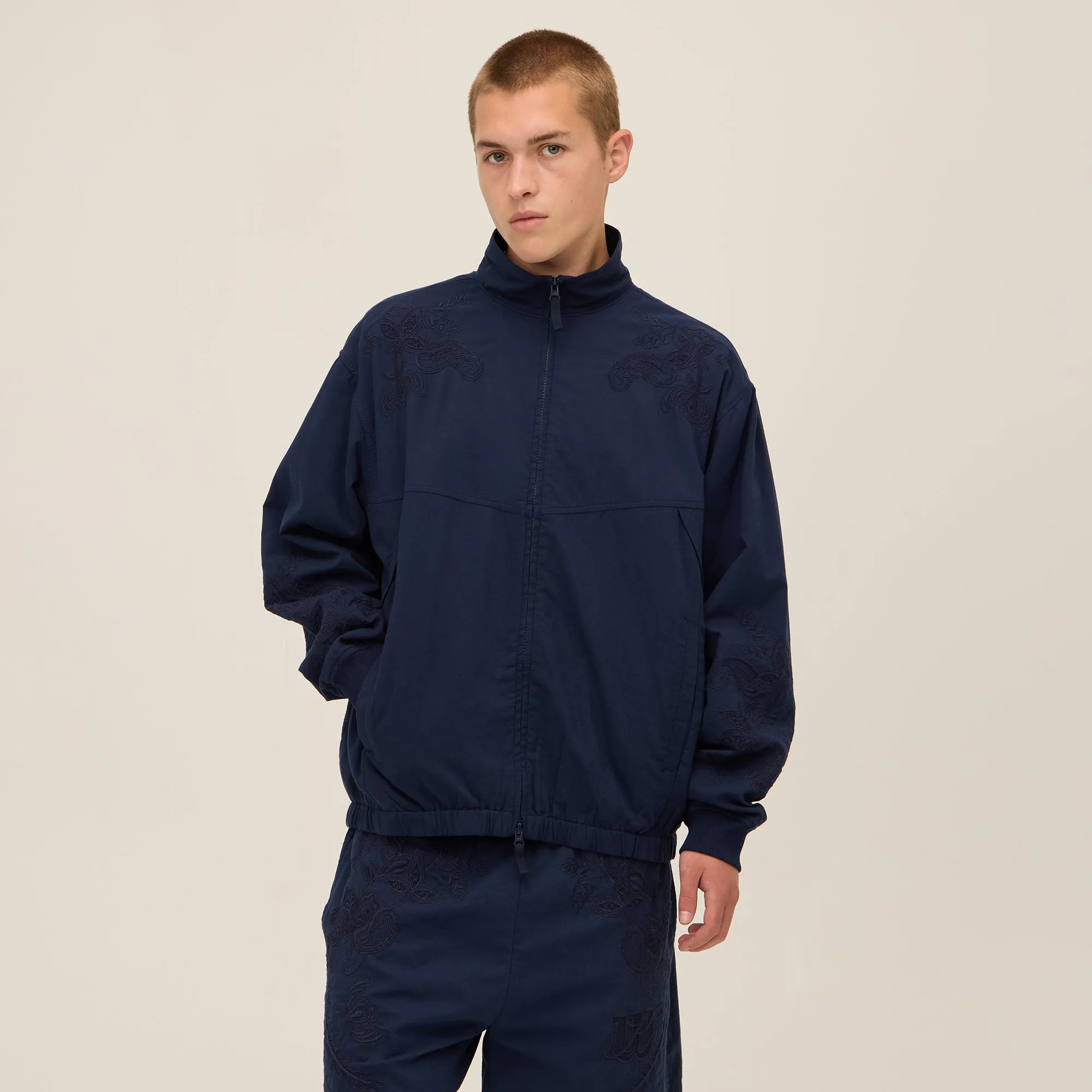 Advanced Wickability System Insulated Layer Kith for Wilson Embroidered Mesh Track Jacket - Nocturnal