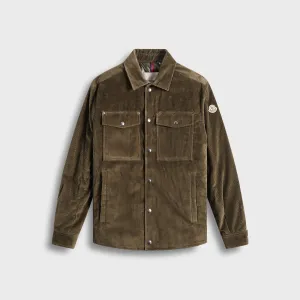 Moncler Ambroisie Down Shirt Jacket - Green High Collar Structure