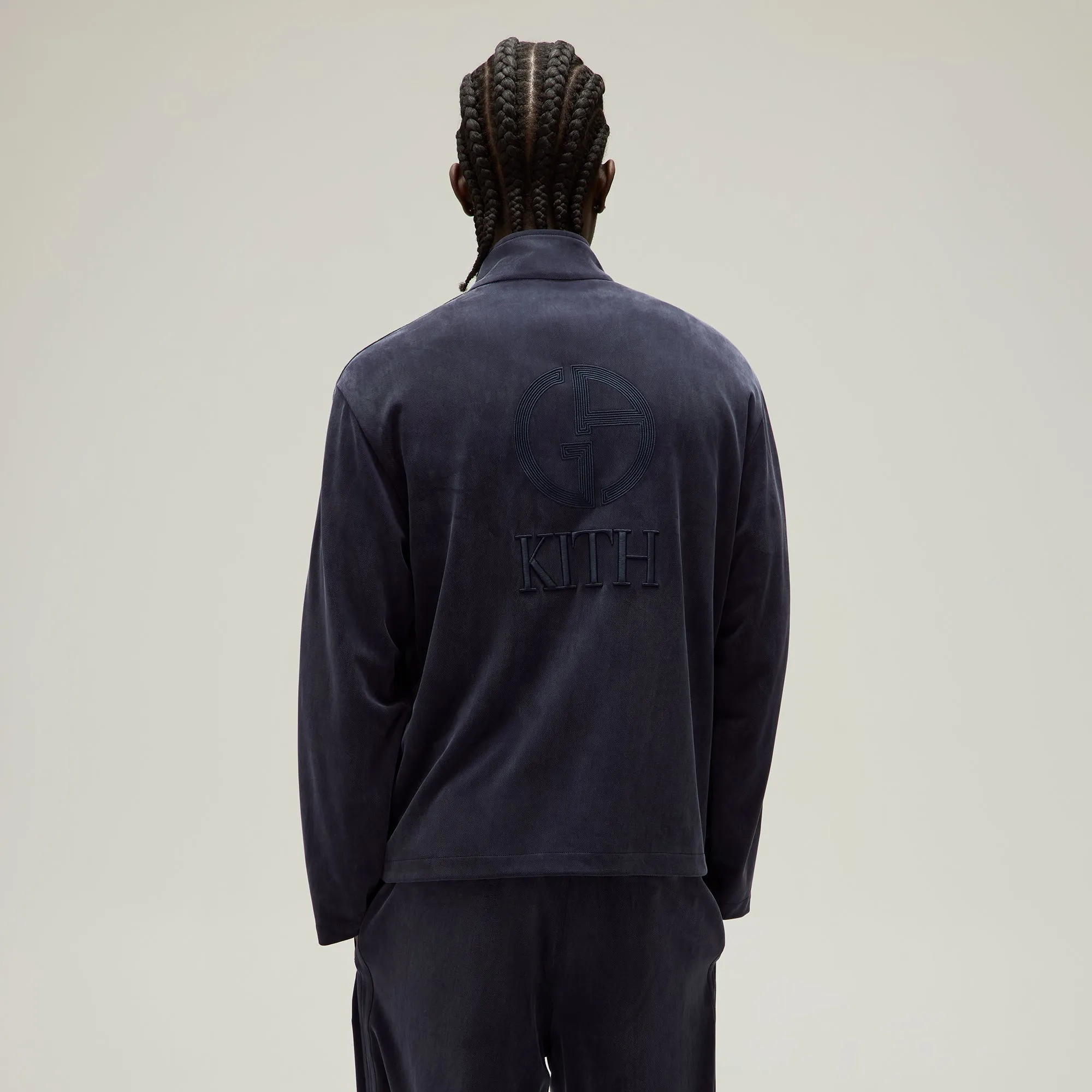 Eco Friendly Material Waterproof Technology Giorgio Armani & Kith Ali Track Jacket - Nocturnal