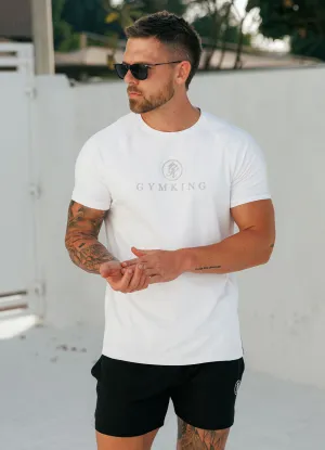 Quality Comfort Gym King Pro Logo Jersey Tee - White