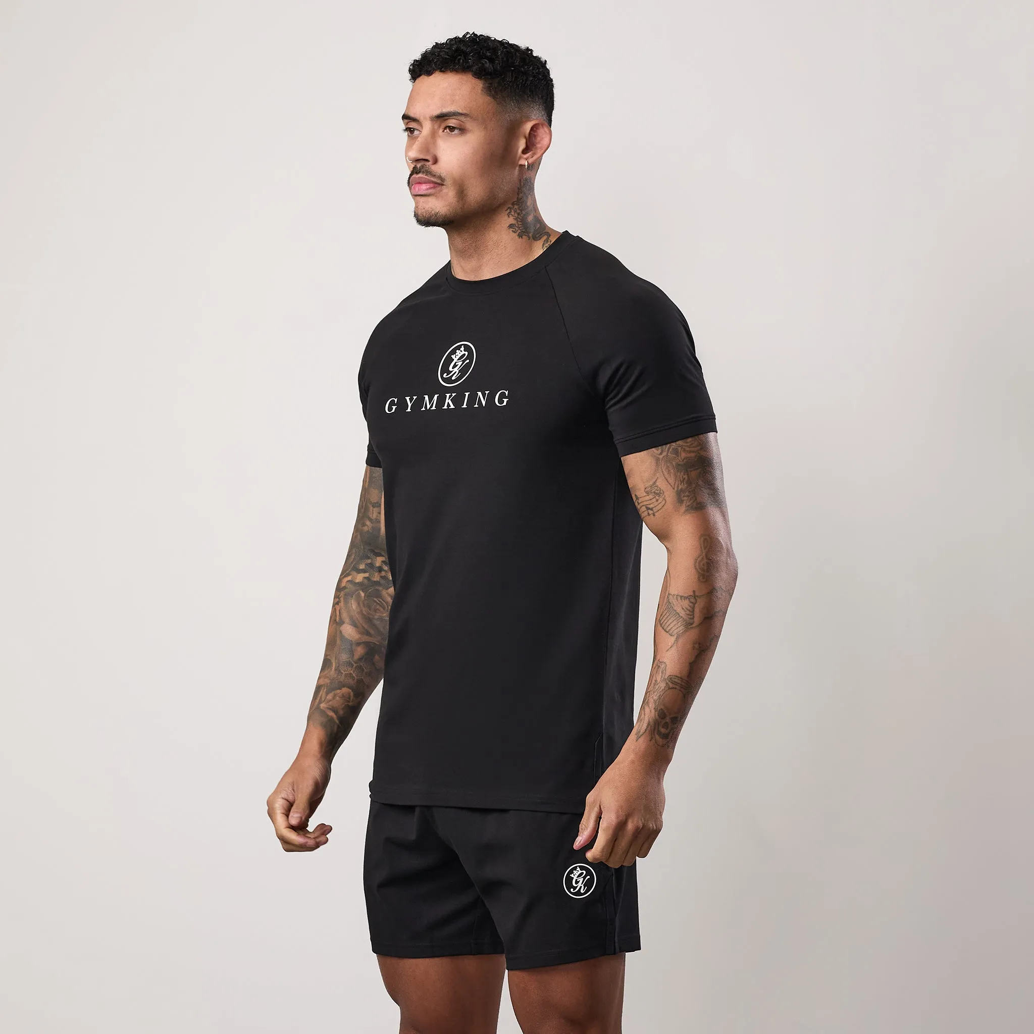 Gym King Pro Logo Jersey Tee - Black Outdoor Smart