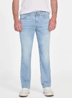 Eco Mid-Rise Blue Angels Jeans in Light Wash Perfect Fit Durable piece