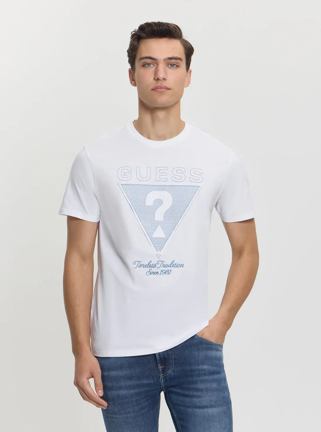 Eco White Basic Timeless Triple T-Shirt Ultra Soft Blended Textile