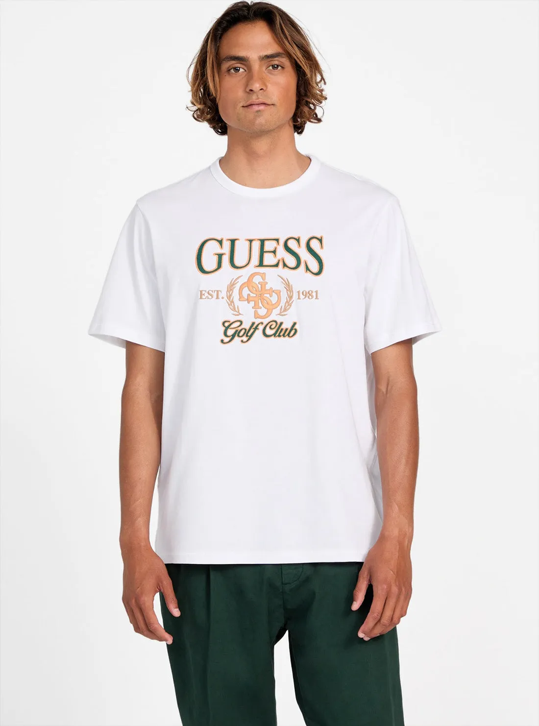 Chafe Free Armhole Eco White Guess 4G T-Shirt