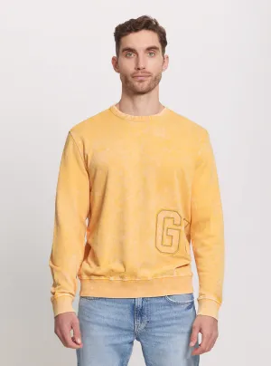 chain accents Eco Yellow Logo Jumper