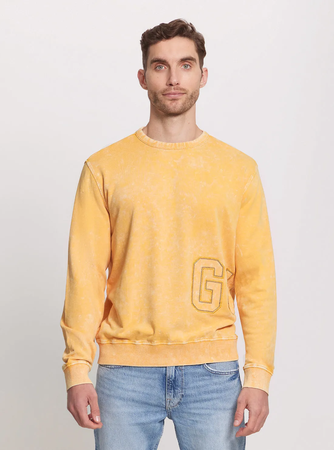 neon colors Soft Touch Fabric Eco Yellow Logo Jumper