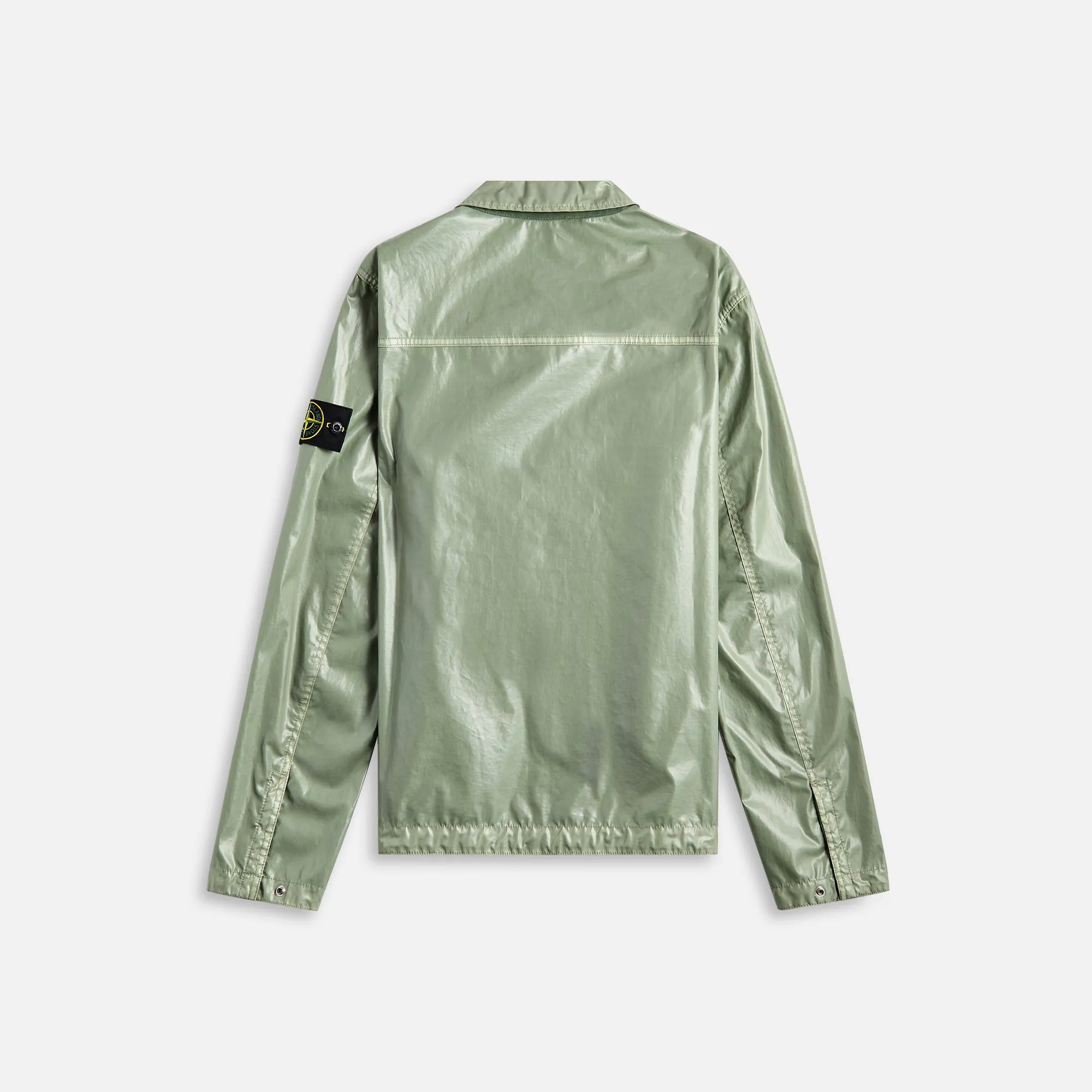 Stone Island Mussola Gommata-Tc Garment Dyed Jacket - Sage AntiStatic Inner Layer Minimal Aesthetic