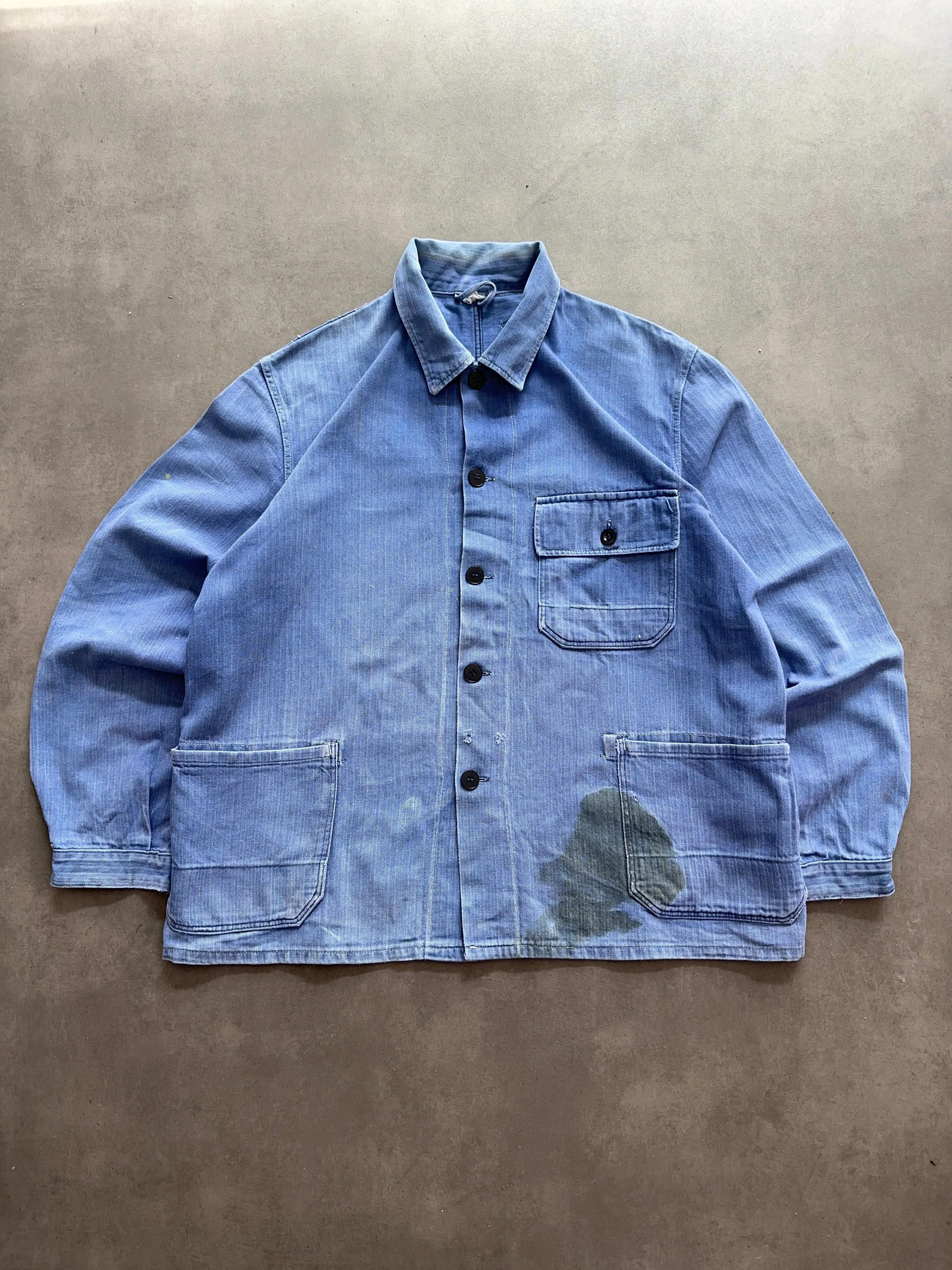 1970s French shirt (M) Animal Print