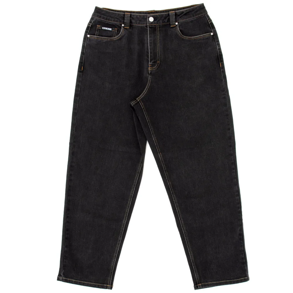Quick Slip Clarendon Baggy Denim (Black Wash)