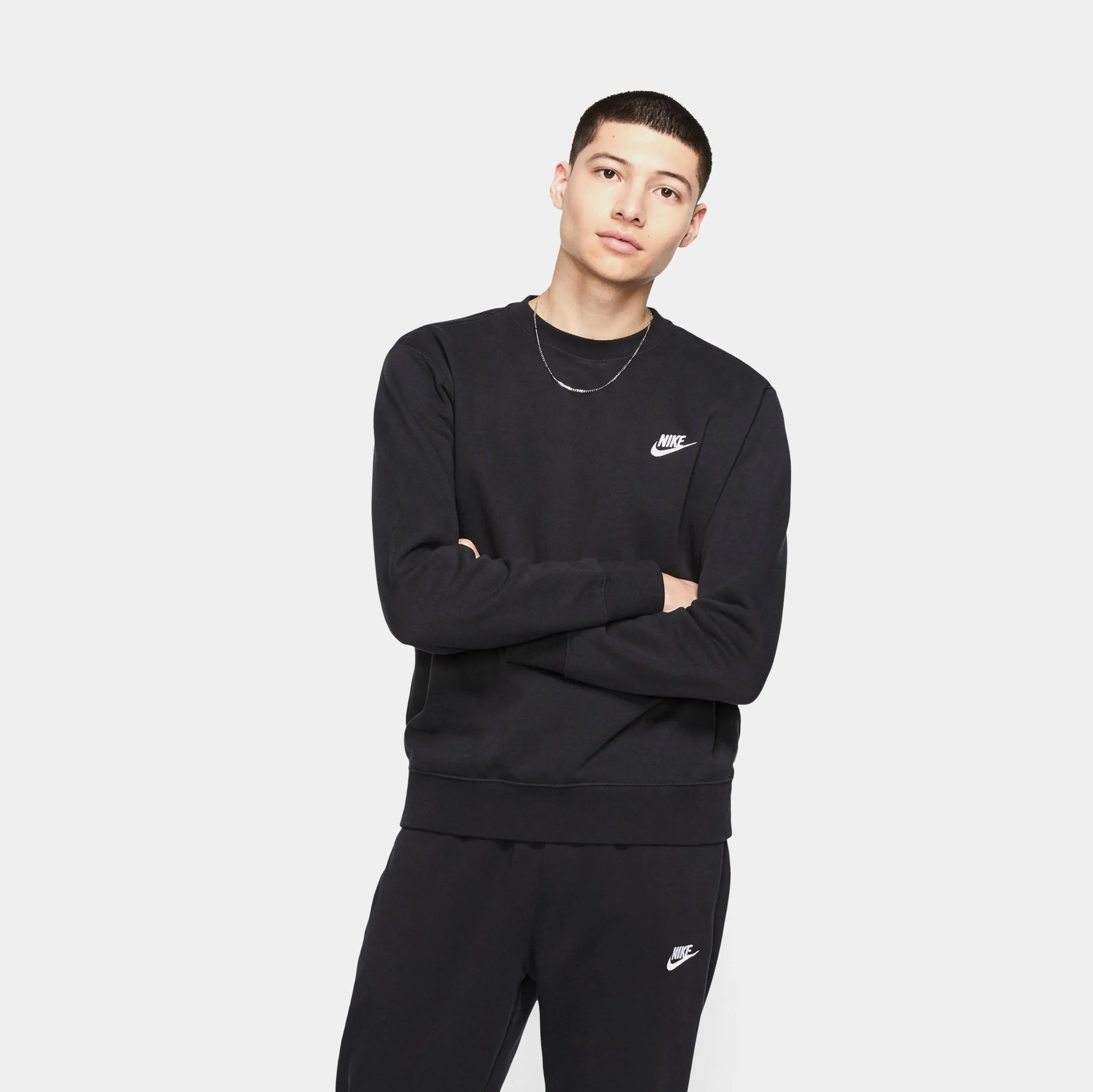 NSW Club Fleece Mens Crewneck (Black) Modern Style Trend