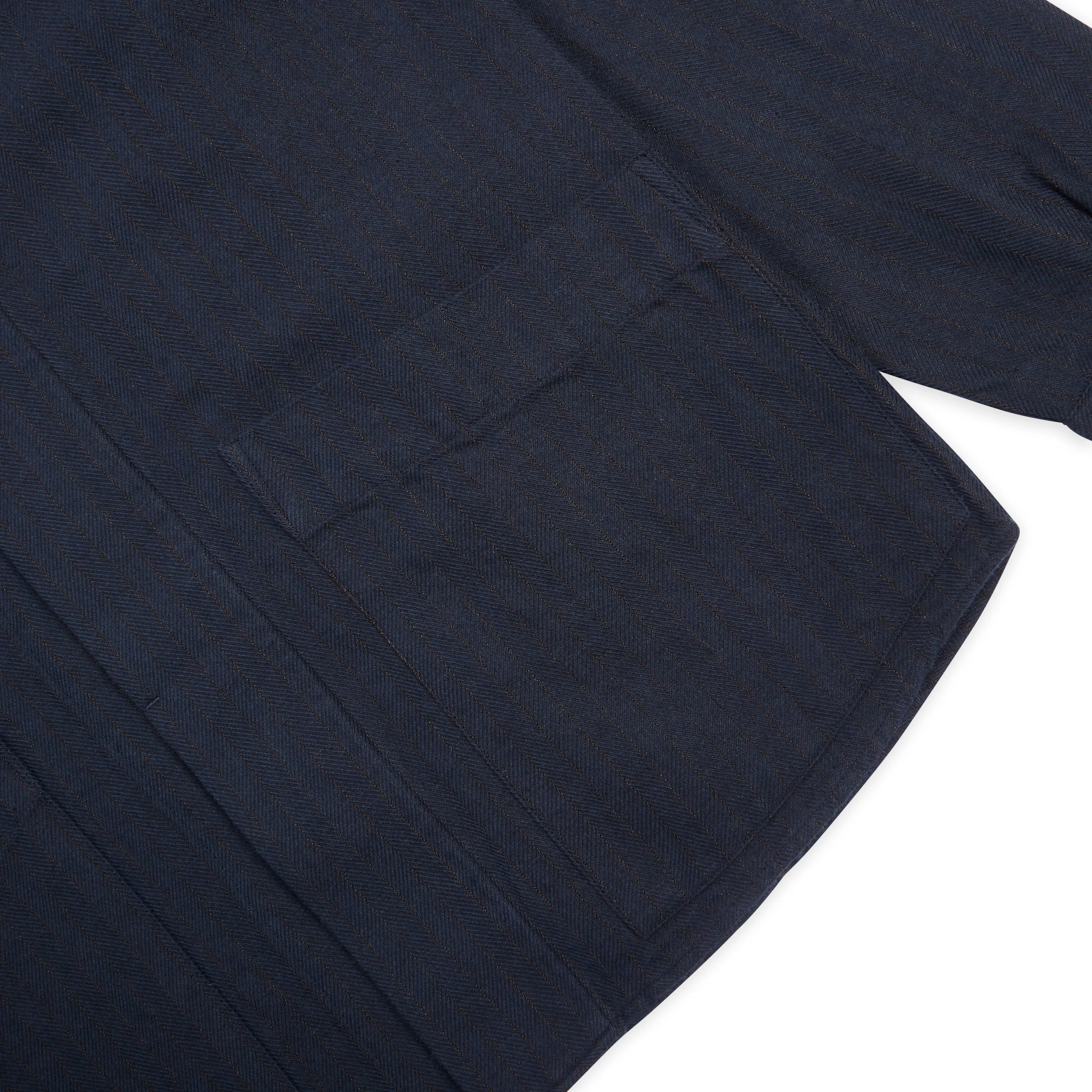 Kimi Shirt - Herringbone Navy Non Iron Material Classic Wardrobe