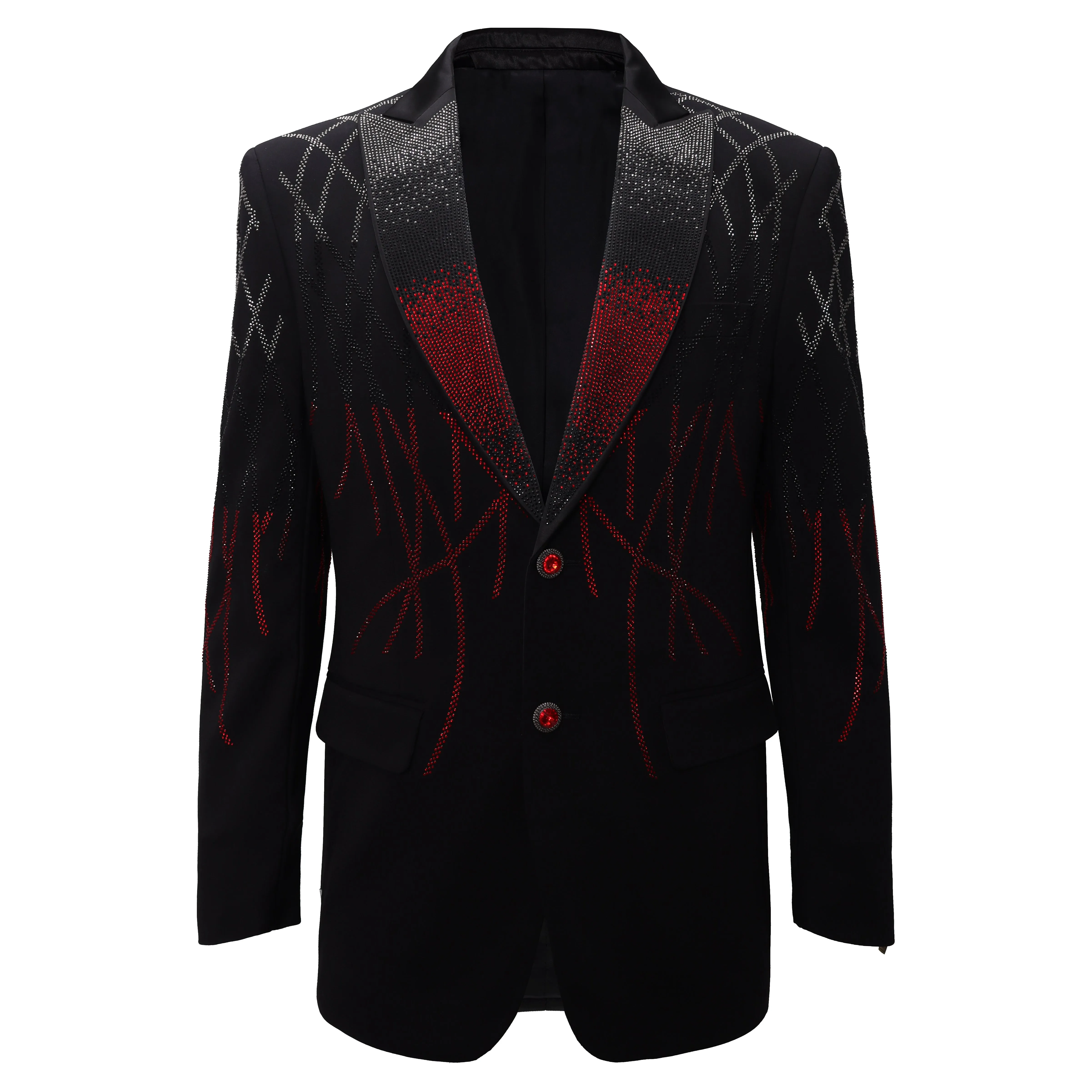 Layered Protection Travel Light Fit Bold Grace Blazer BLACK/RED