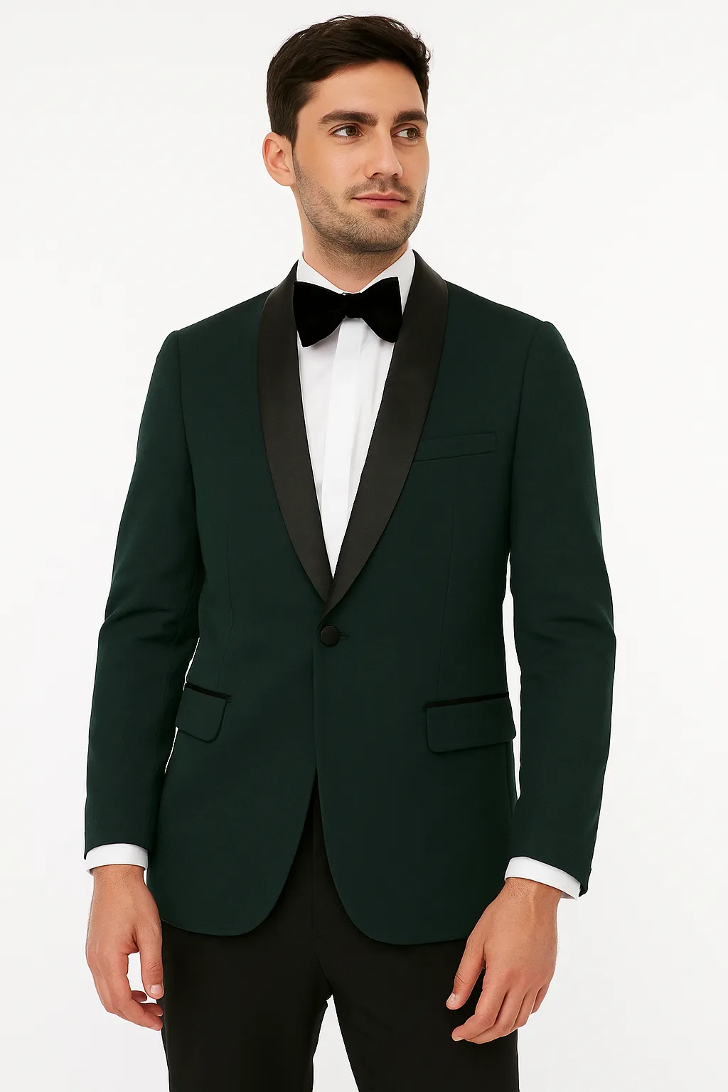 Zacchi Allen 71714 4-Way Stretch Tux Blazer Hunter Green Street Comfort