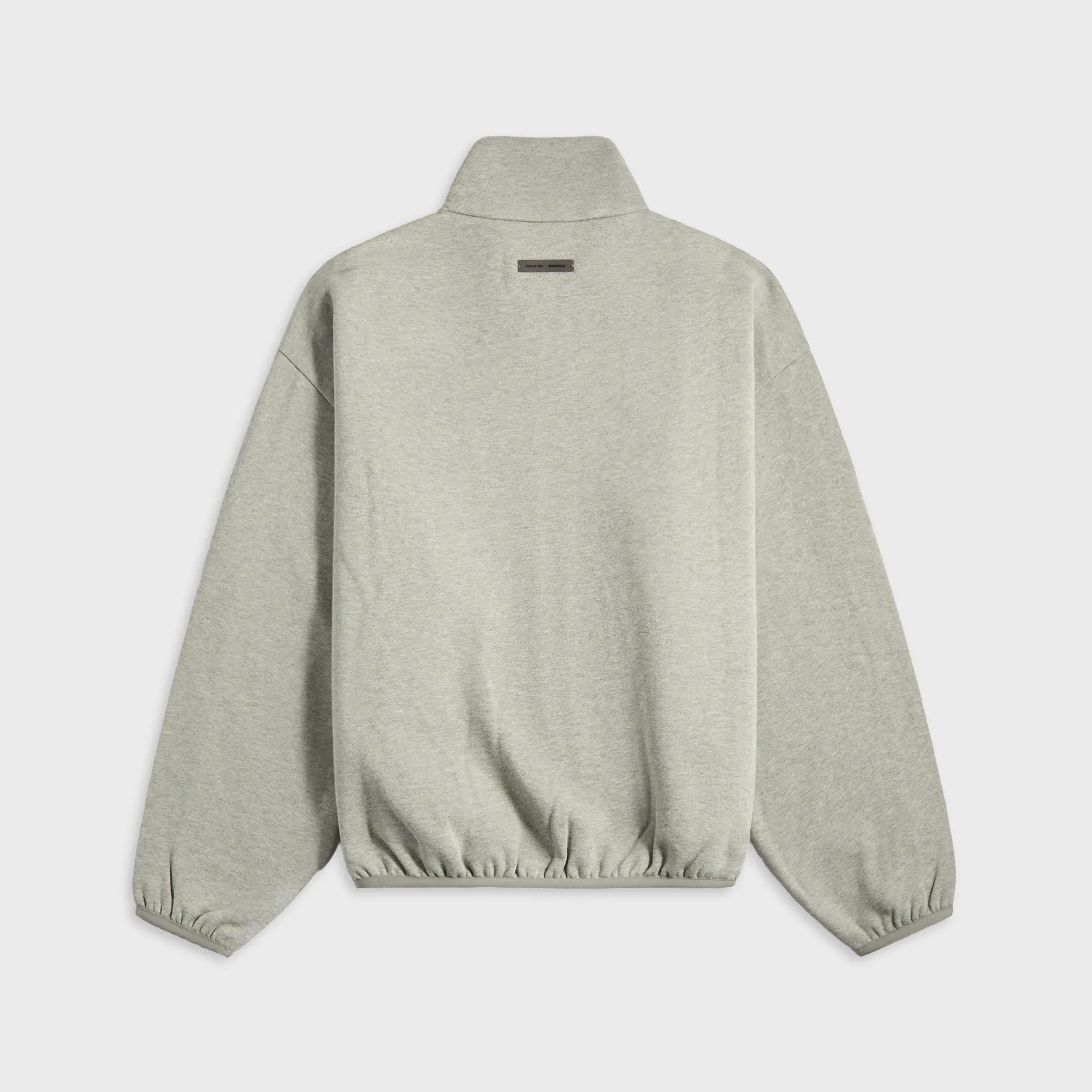 Essentials Modern Fit Fleece Track Jacket - Concrete Heather / Black Light Reflective