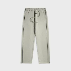 Essentials Relaxed Fleece Sweatpant With Piping - Concrete Heather / Black Trendy Layering
