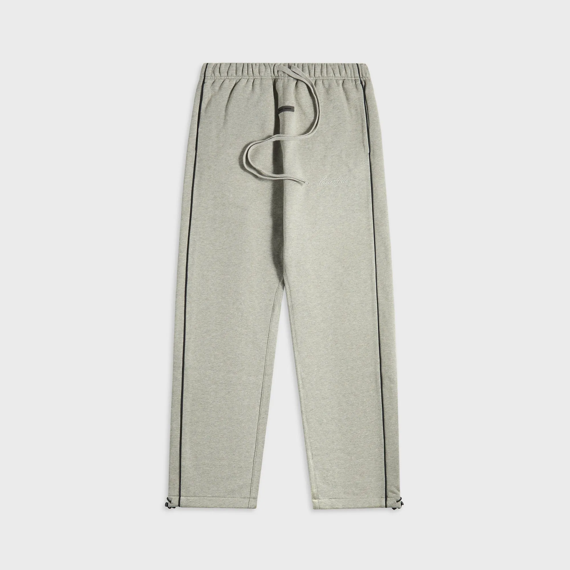 Essentials Relaxed Fleece Sweatpant With Piping - Concrete Heather / Black Trendy Layering