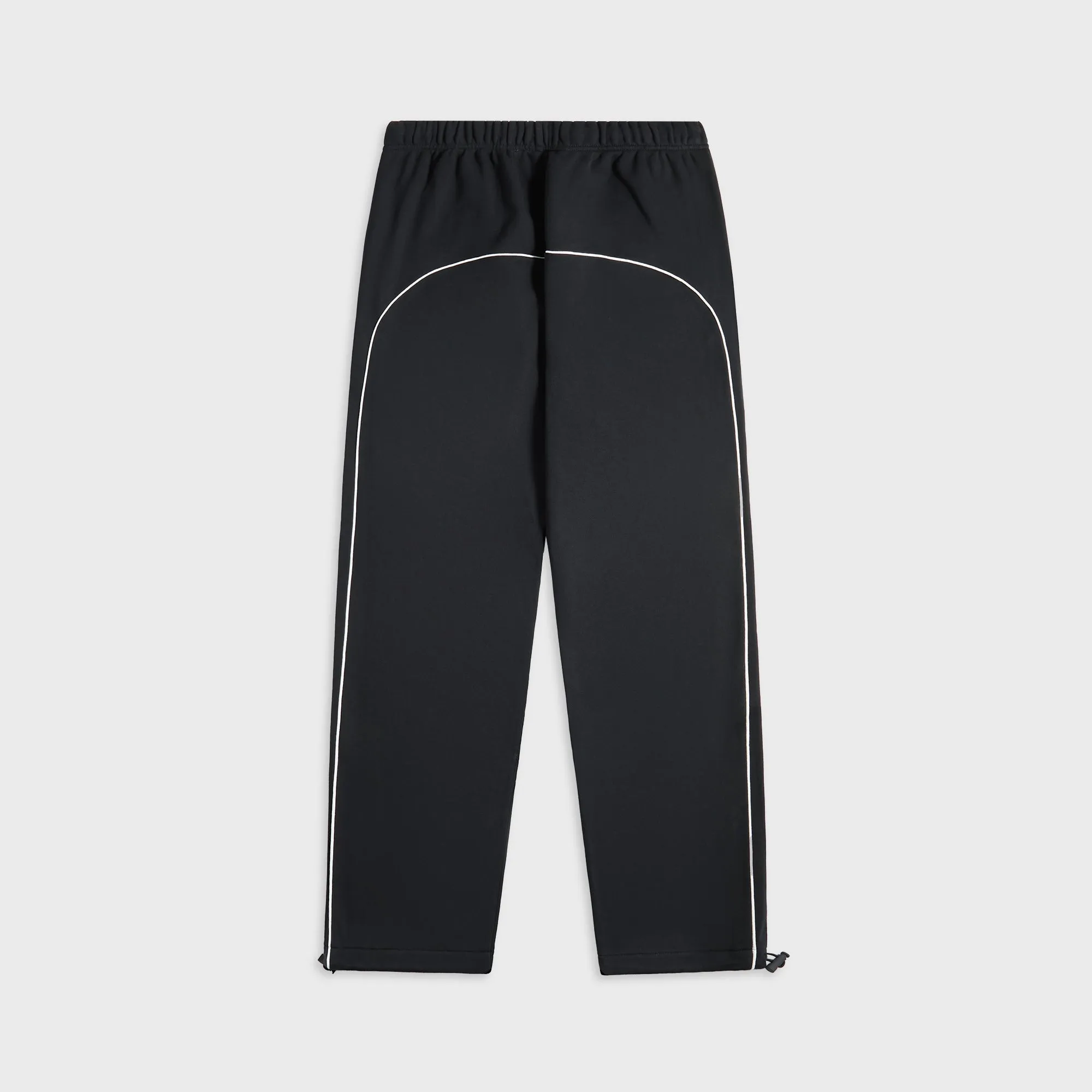 Essentials Relaxed Fleece Sweatpant With Piping - Jet Black / Cloud White Soft Brush Lining