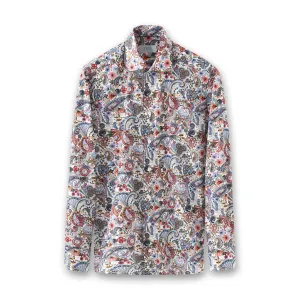 Eton - Slim Fit Light Floral Shirt All Day Comfort Tech Twill Weave
