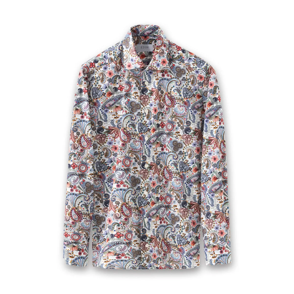 Eton - Slim Fit Light Floral Shirt All Day Comfort Tech Twill Weave