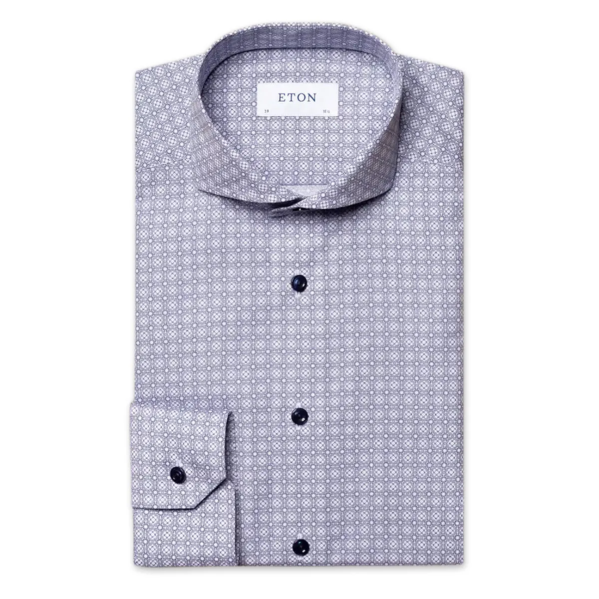 Eton - Slim Fit Medallion Print Shirt in Blue Bold colors Pastel Shade