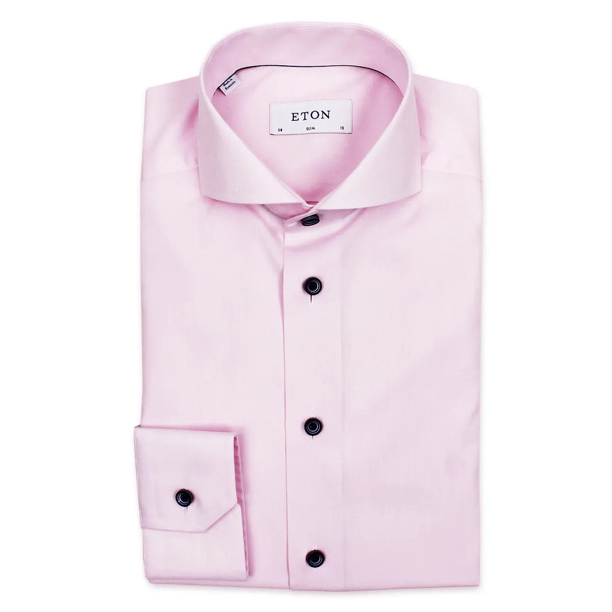 Eton - Slim Fit Shirt in Light Pink Abrasion Resistant Edging Winter Collection