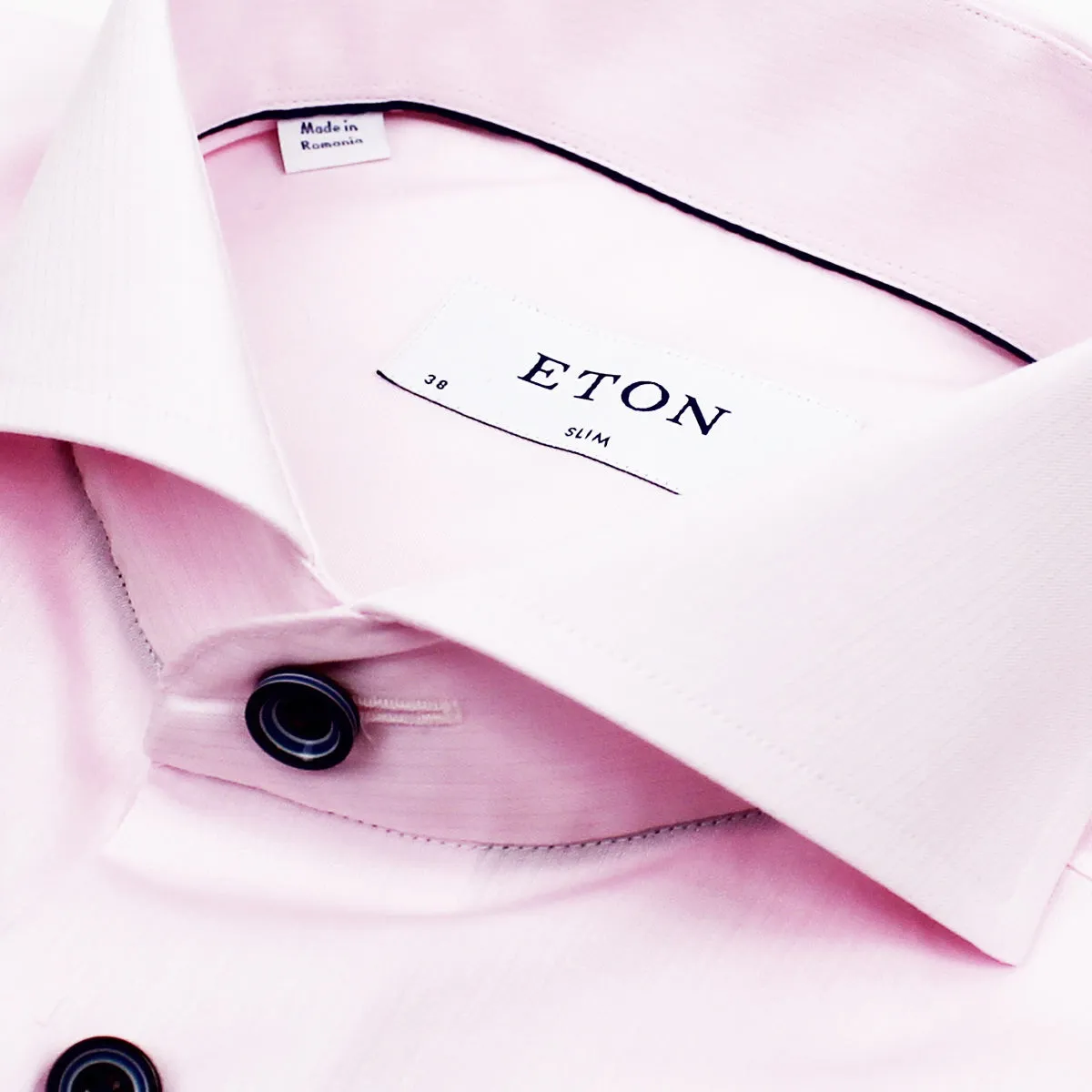 All-Day Wear Designer Touch Eton - Slim Fit Shirt in Light Pink