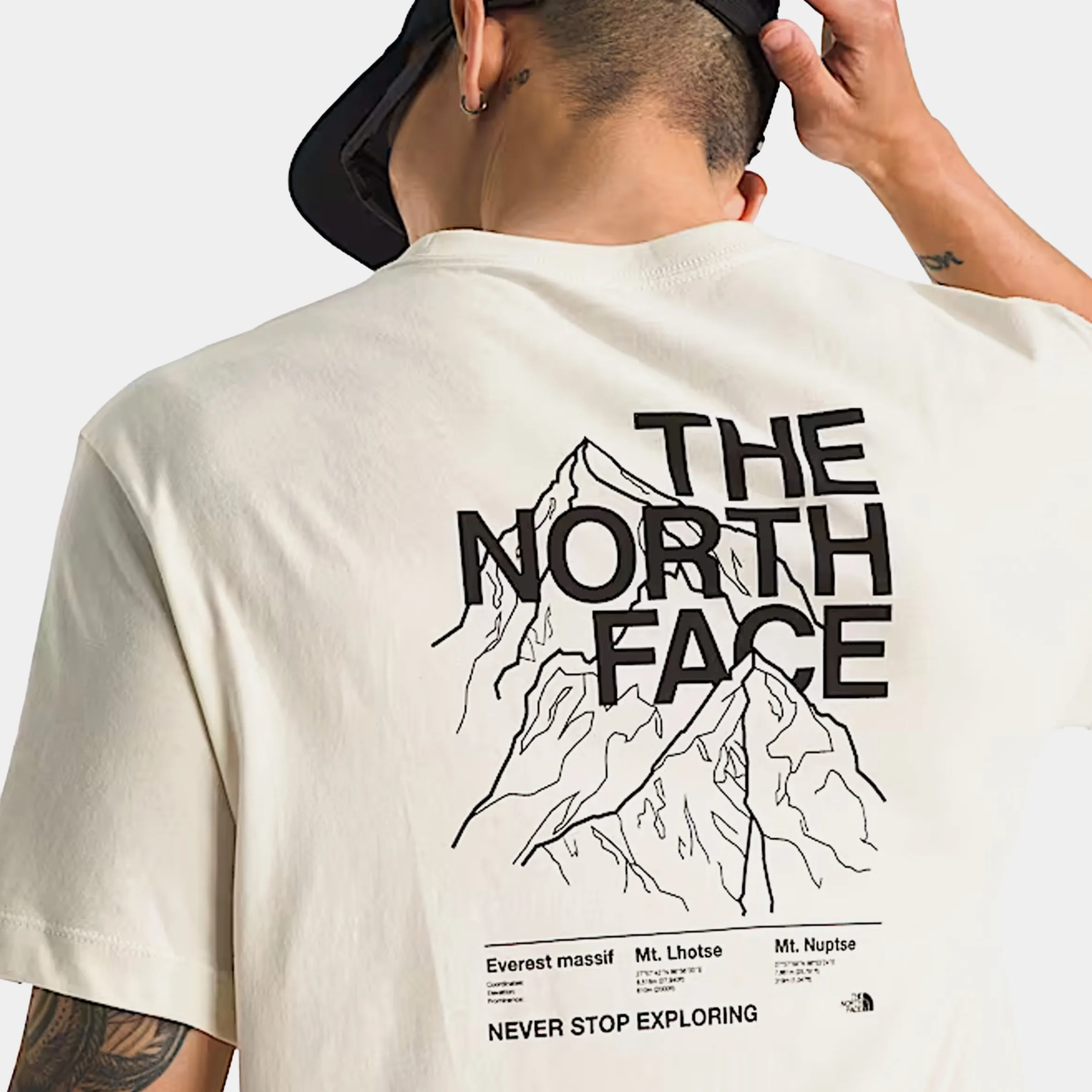 Evolution Half Dome Graphic Mens Short Sleeve Shirt (White Dune) Breathable Design